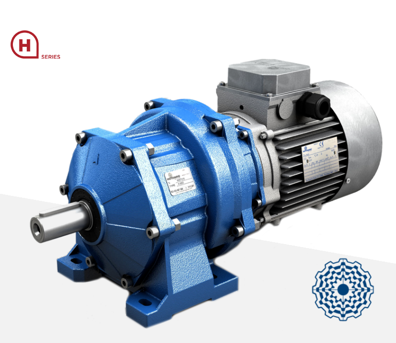 Cast aluminum helical gear reducer