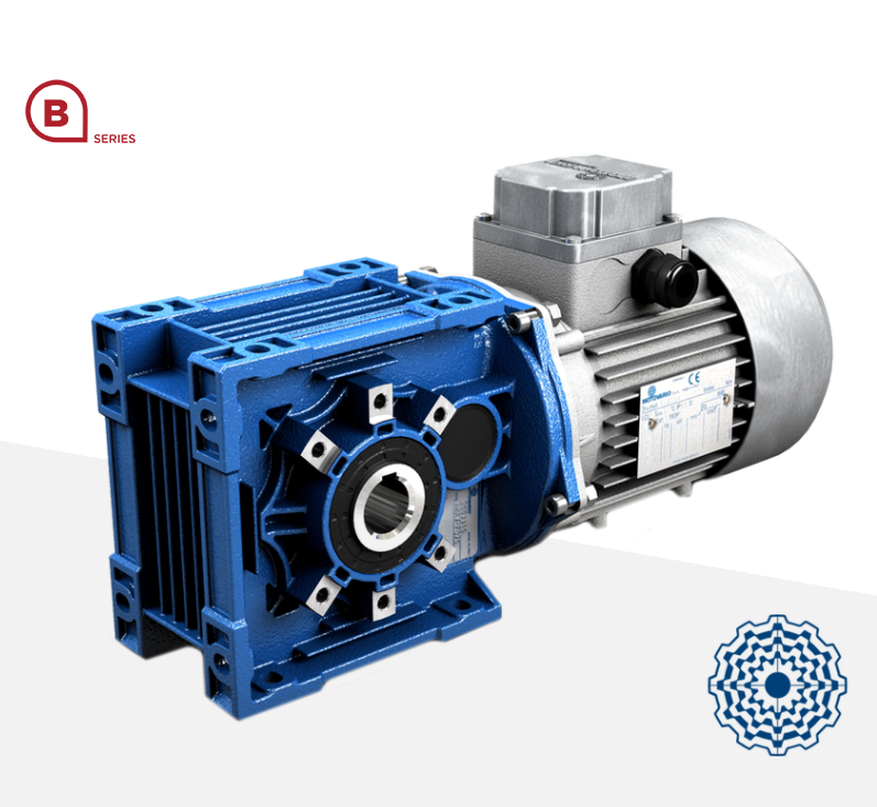 Cast aluminum spiral bevel gear reducer